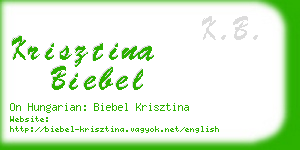 krisztina biebel business card